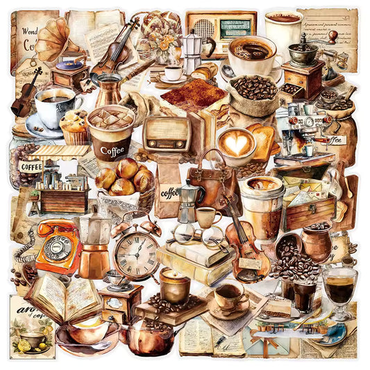 Retro Coffee Aesthetic Sticker Pack