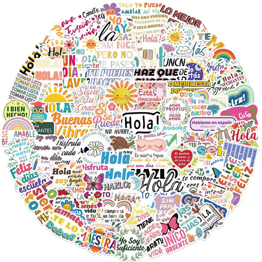 Spanish Motivational Quote Sticker Pack