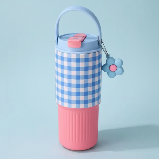 Insulated Stainless Steel Travel Mug with Handle