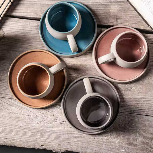 Ceramic Coffee Mug With Saucer 300ml